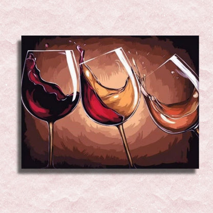 Wine Glasses Canvas - Paint by numbers