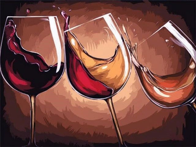 Wine Glasses - Paint by numbers