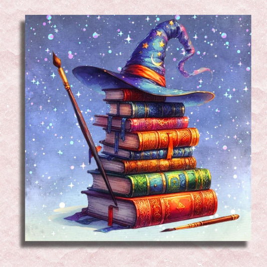 Wizard Books Canvas - Paint by numbers