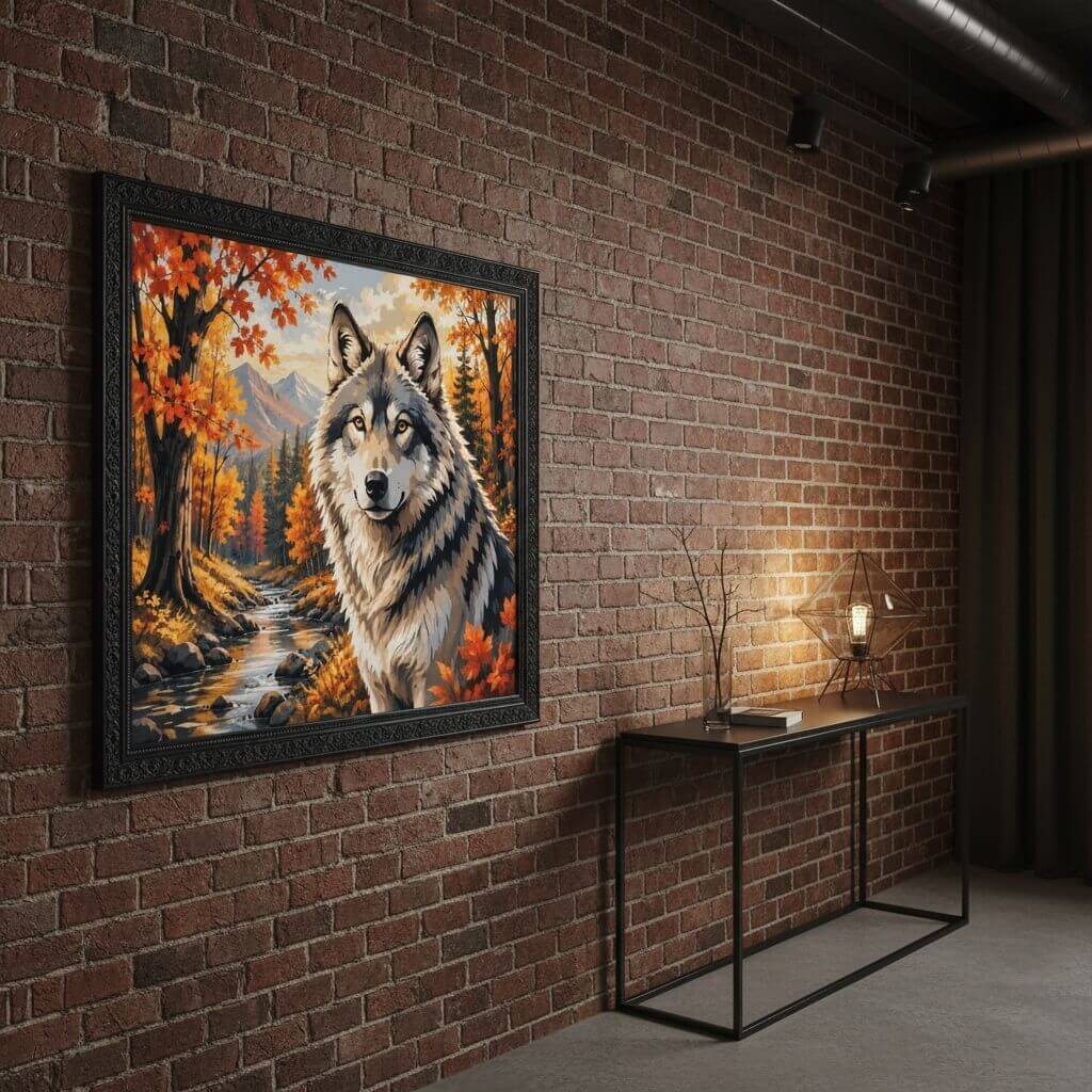 Wolf the king of the forest - Paint by numbers