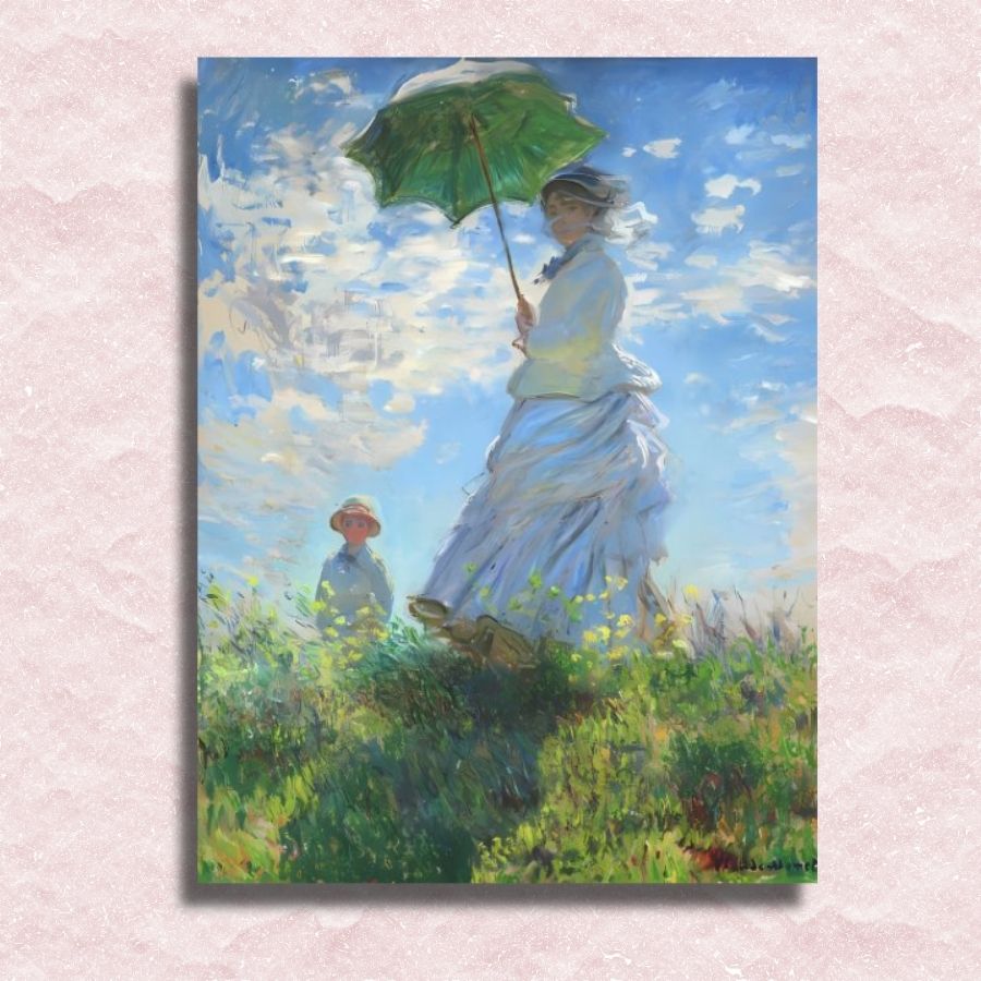 Claude Monet - Woman with a Parasol Canvas - Paint by numbers