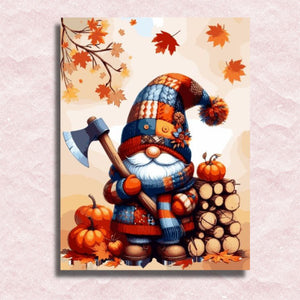 Woodland Lumberjack Gnome Canvas - Paint by numbers