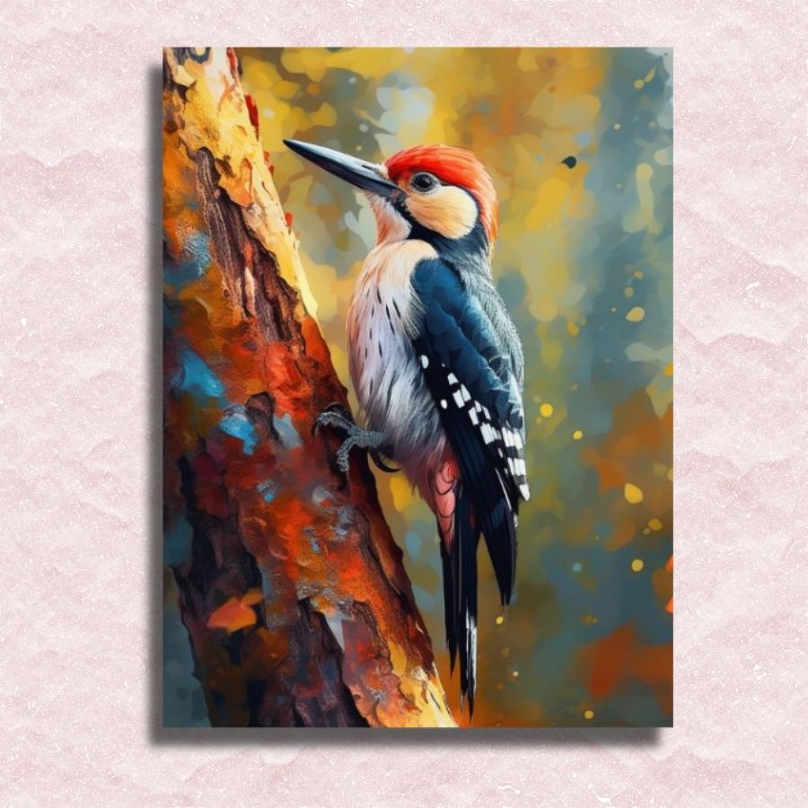 Woodpecker Canvas - Painting by numbers shop