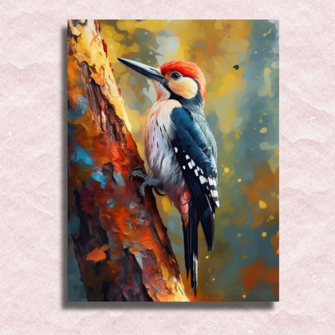 Woodpecker Canvas - Paint by numbers