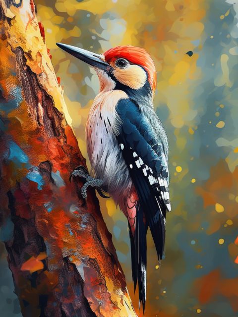 Woodpecker - Painting by numbers shop