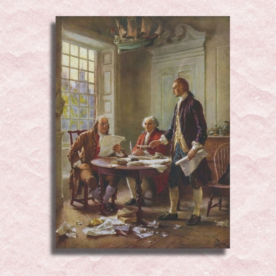 Gerome Ferris - Writing the Declaration of Independence Canvas - Paint by numbers