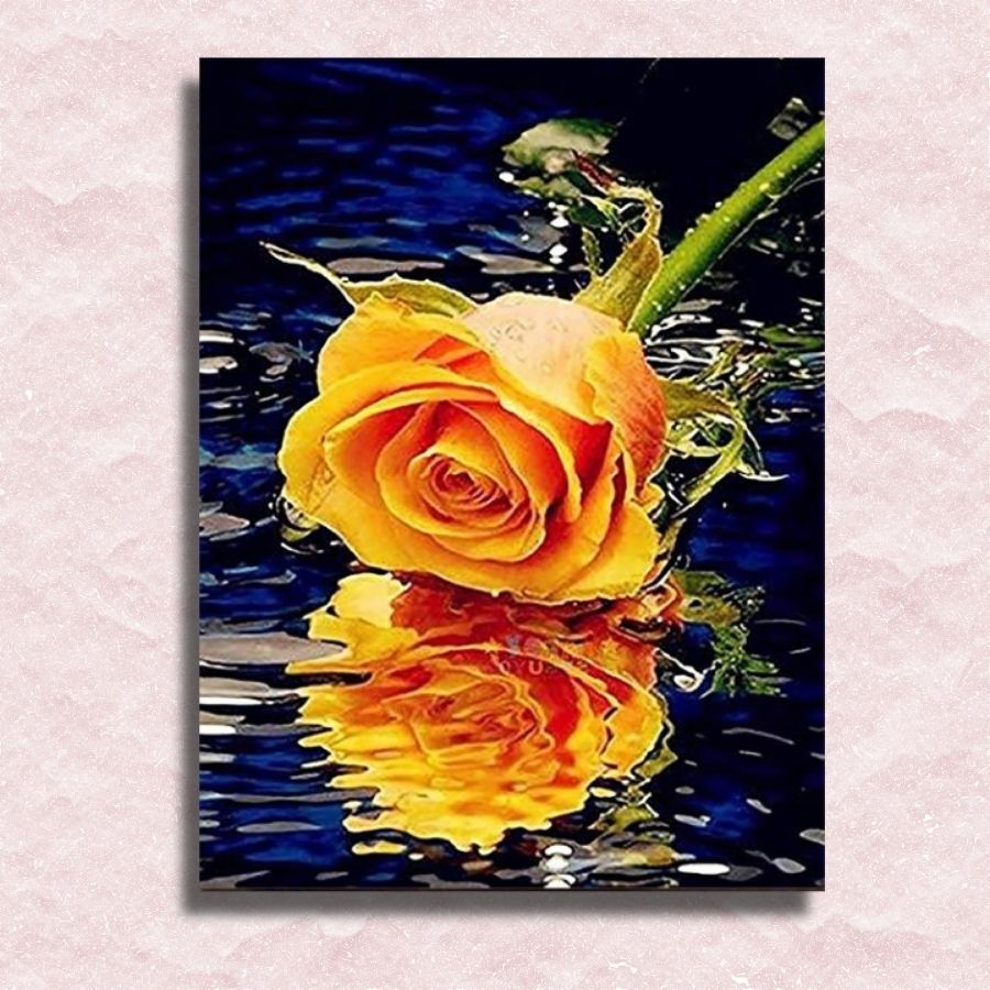 Yellow Rose Canvas - Painting by numbers shop