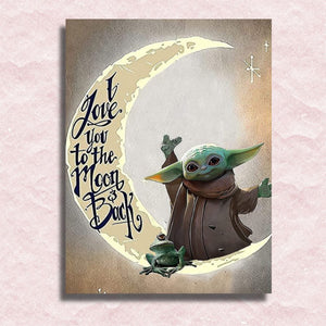 Yoda Loves You Canvas - Schilderij op nummerwinkel