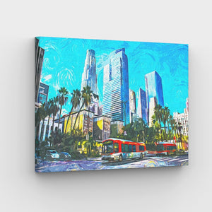 Schönheit von Los Angeles Leinwand – Malen-nach-Zahlen-Shop