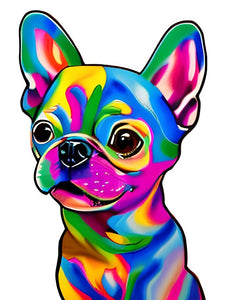 Kleurrijke Chihuahua Verf op nummer