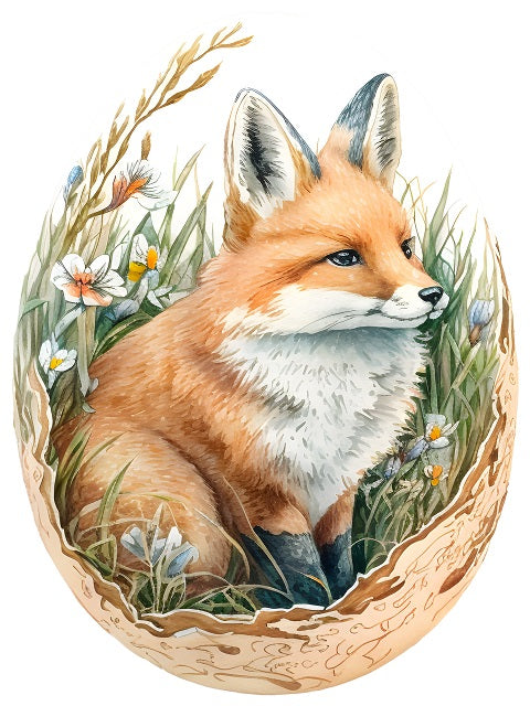 Easter Egg Fox Paint by Numbers Kit