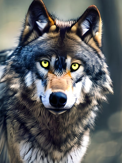 Wolf the King of Forrest - Schilderen op nummer winkel