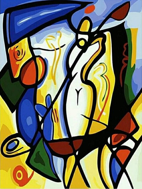 Abstract Mosaic Figure - Painting by numbers shop
