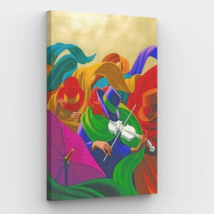 Abstract Violinist Canvas - Painting by numbers shop