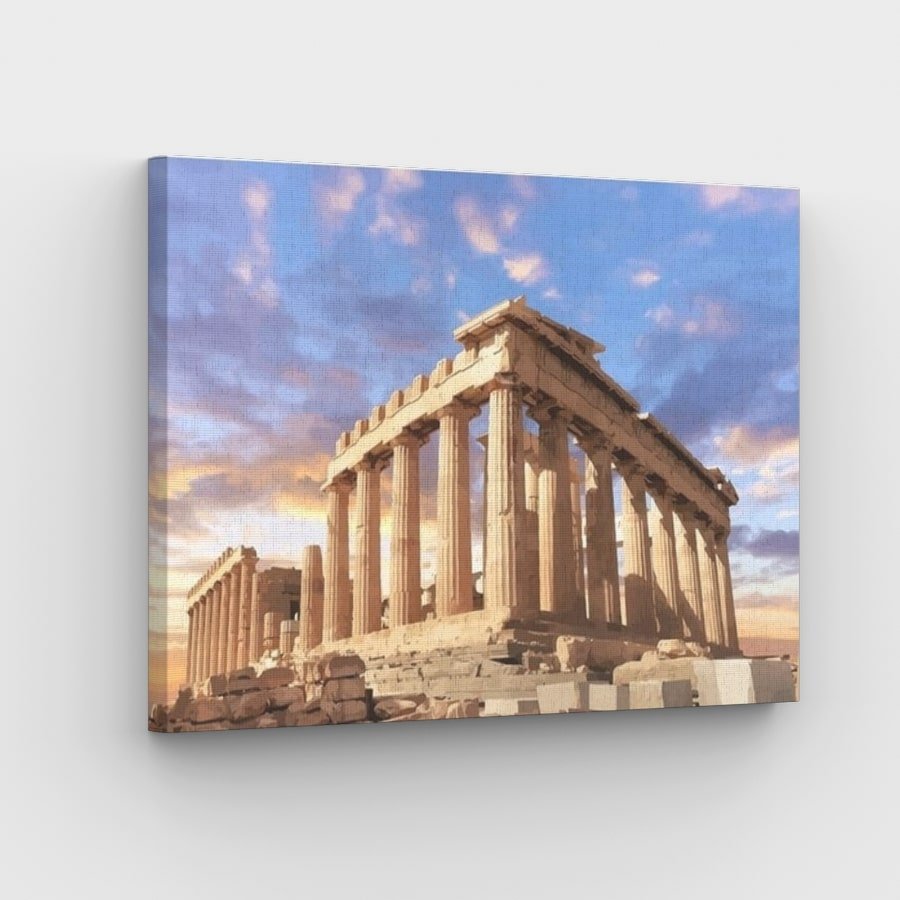 Akropolis van Athene Canvas - Schilderij op nummerwinkel