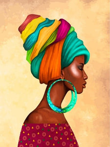 Afrikanische Frau - Malen-nach-Zahlen-Shop