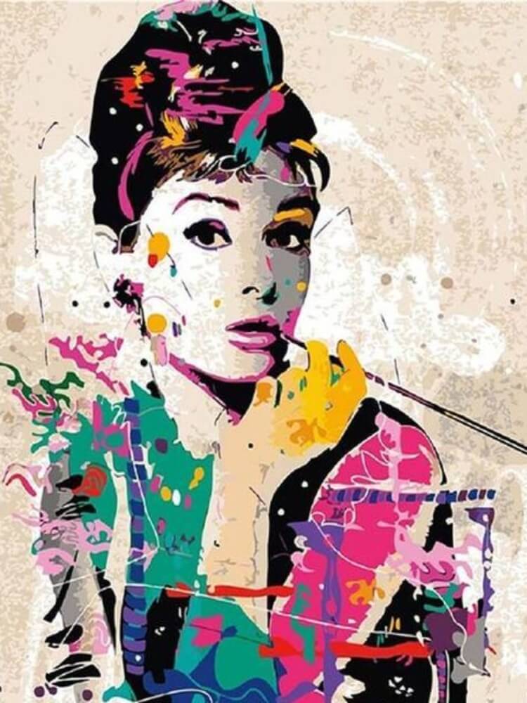 Audrey Hepburn - Schilderen op nummer winkel