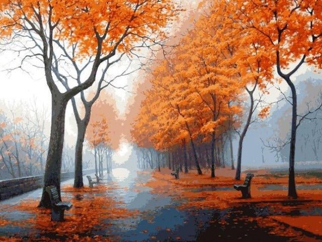 Herbst-Baum-Fantasie - Malen-nach-Zahlen-Shop