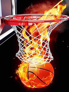 Basketball on Fire - Schilderen op nummer winkel