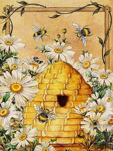 Bienenstock und Gänseblümchen - Malen-nach-Zahlen-Shop