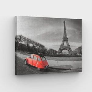 Leinwand „Käfer und der Eiffelturm“ – Malen-nach-Zahlen-Shop