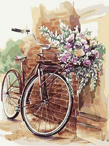Bicycle Flower Poetry - Painting by numbers shop