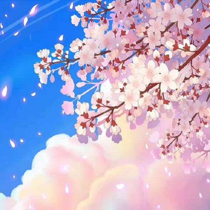 Blue Sky Cherry Blossom - Painting by numbers shop