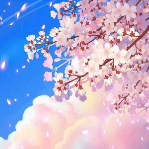 Blue Sky Cherry Blossom - Schilderen op nummer winkel