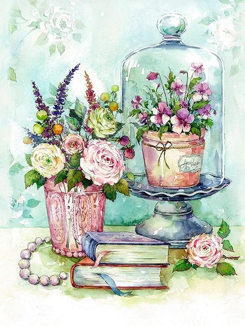 Books and Flowers - Painting by numbers shop