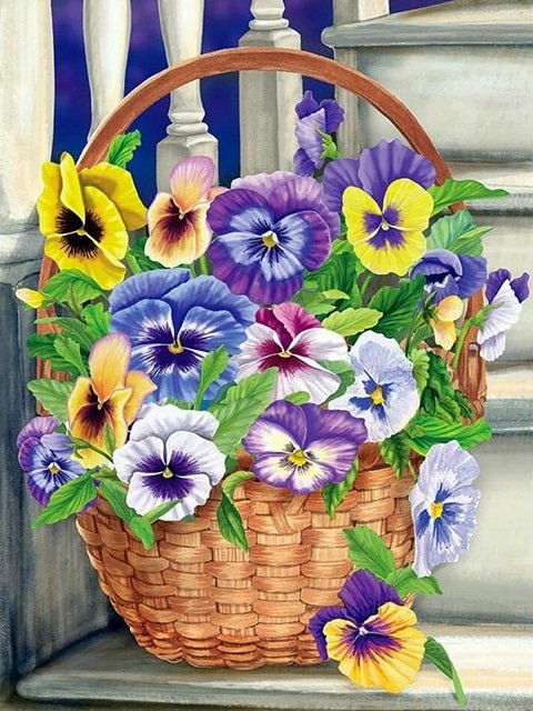 Bucket of Violets - Painting by numbers shop