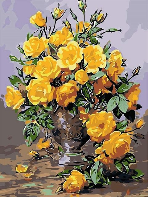 Bunch of Yellow Flowers - Painting by numbers shop
