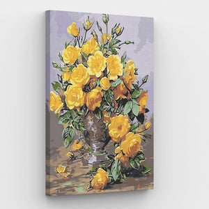 Strauß gelber Blumen - Malen-nach-Zahlen-Shop