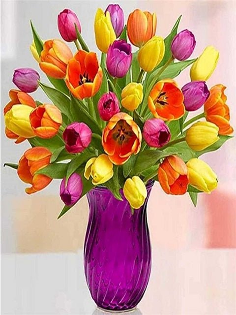 Burst of Tulips - Painting by numbers shop