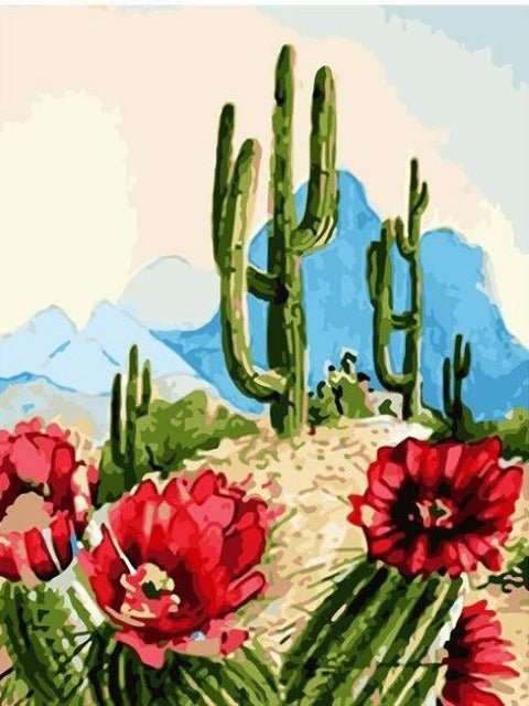 Cactus Desert - Painting by numbers shop
