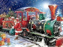 Laad afbeelding in Gallery viewer, Christmas Train - Schilderen op nummer winkel