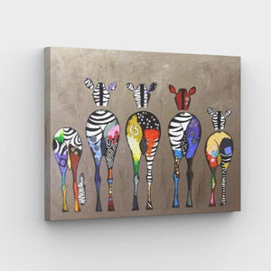 Farbe Zebras Leinwand - Malen-nach-Zahlen-Shop