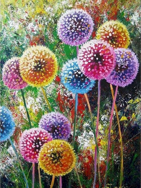 Colorful Dandelions - Painting by numbers shop