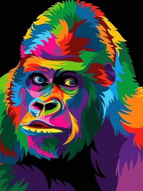 Kleurrijke Gorilla - Schilderen op nummer winkel