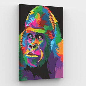 Bunte Gorilla-Leinwand – Malen-nach-Zahlen-Shop