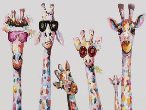 Cool Giraffen - Schilderen op nummer winkel