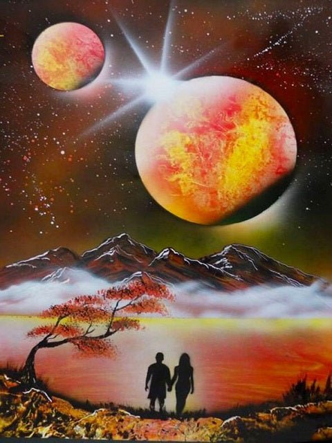 Couple under the Majesty of the Sky - Painting by numbers shop