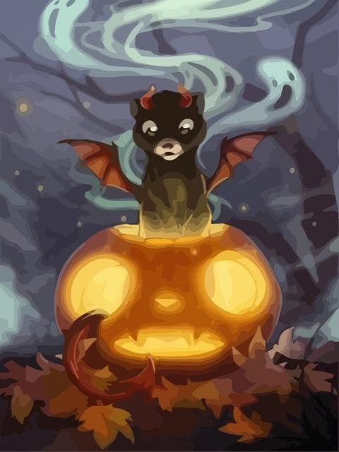 Cute Bat - Painting by numbers shop