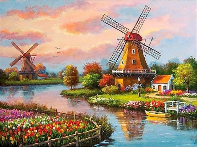 Dutch Windmills - Painting by numbers shop