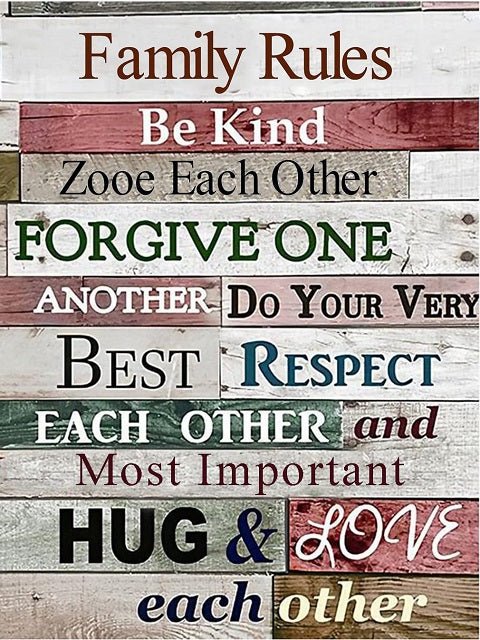 Family Rules - Painting by numbers shop