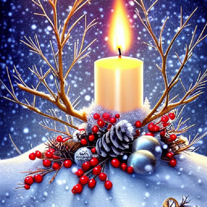 Festive Candle - Painting by numbers shop