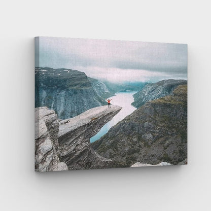Fjord in Noorwegen Canvas - Schilderij op nummerwinkel