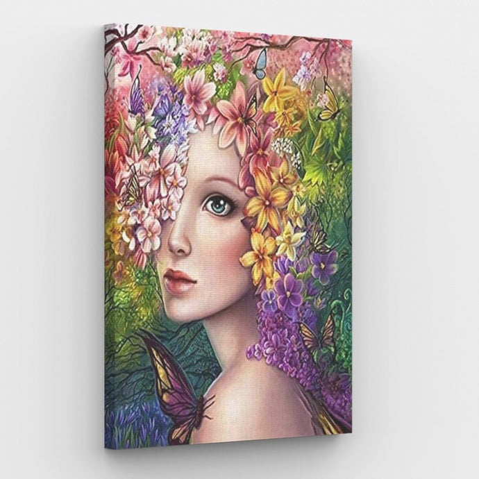 Flowery Fairy Canvas - Painting by numbers shop
