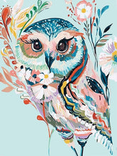 Load image into Gallery viewer, Flowery Folk Art Owl - Painting by numbers shop
