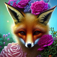 Laad afbeelding in galerijviewer, Fox the Queen of Flowers Paint by Numbers