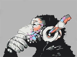 Funky Monkey - Malen-nach-Zahlen-Shop